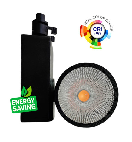 LED Tracklight 40W UPPSALA Black PHILIPS Driver single-phase rails - CRI+98