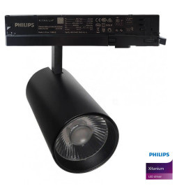 LED Strahler 40W -34W - MAYA - Schwarz - 3-Phasen DRIVER PHILIPS Schienensystem - CRI+92 - UGR13 - HIGH LUMEN 140Lm/W