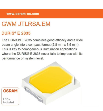 24W LED Circular Downlight Slim - UGR17 - OSRAM CHIP DURIS E 2835