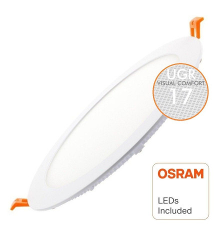 Placa Slim LED Circular 24W - UGR17 - OSRAM CHIP DURIS E 2835