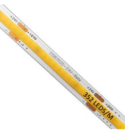 Striscia LED COB 24V | 352 LED/m | 5m | FLIP CHIP | 1320Lm | 12W/M | CRI90 | IP20