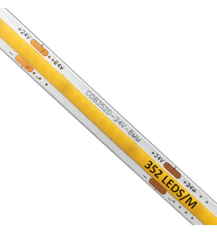 Ruban LED COB 24V | 352 LED/m | 5m | FLIP CHIP | 1320Lm | 12W/M | CRI90 | IP20