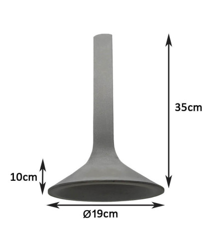 Lampada a Sospensione - Circolare - SCURO - Cemento - per E14