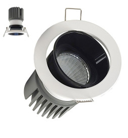 15W LED Downlight - Adjustable - WHITE - BLACK - CRI+92 - UGR13