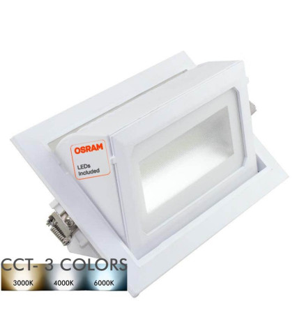 LED Downlight 36W OSRAM Chip Rektangulær 120º