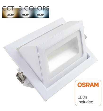 LED Downlight 36W OSRAM Chip Rektangulär 120º