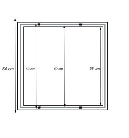 Marco para empotrar Panel LED de 60x60 cm