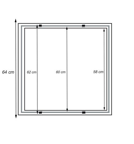 Marco para empotrar Panel LED de 60x60 cm
