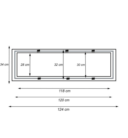 Recessed Frame for 30×120  LED Panel