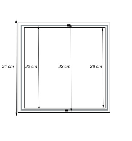 Recessed Frame for 30×30  LED Panel