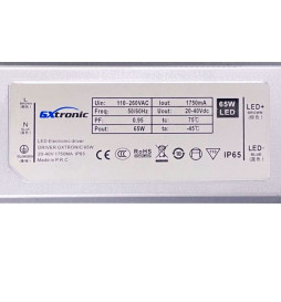Driver for LED luminaire 65W - 1750mA  - IP65