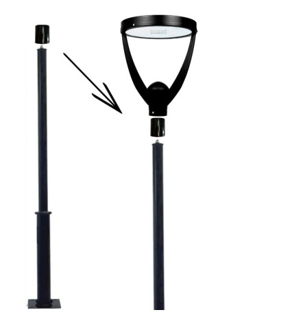 Coupling support for LED street lamp - 70mm