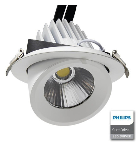 44W Round Adjustable LED Spotlight - IP20 - 24º - CCT
