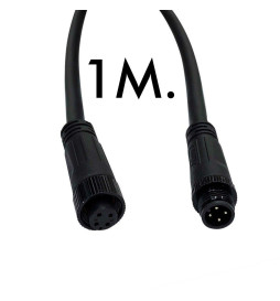 Cavo con connettore impermeabile 12V-24V - IP68 - M8 - Maschio - Femmina