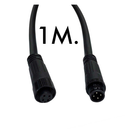 Cavo con connettore impermeabile 12V-24V - IP68 - M8 - Maschio - Femmina