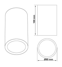 Applique Soffitto Alluminio Nero - GU10 LED - IP65
