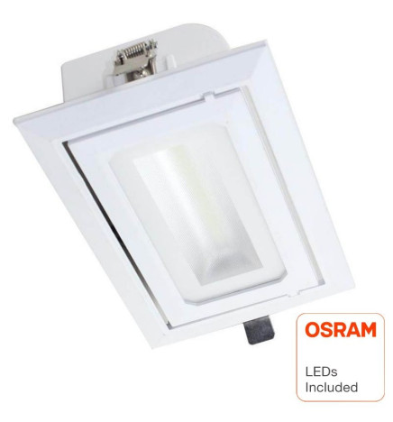 LED Downlight 36W OSRAM Chip Rektangulær 120º