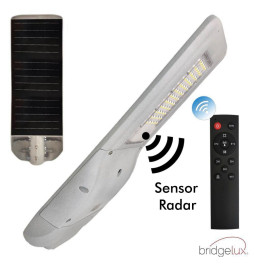 Solcelle LED gadebelysning  - 120W  Chip - PROFESSIONAL  - ULTRA SLIM - med 150lm / W bevægelsessensor