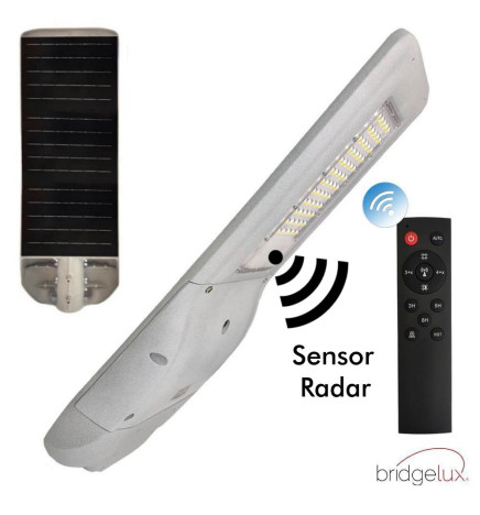 Solcelle LED gadebelysning  - 120W  Chip - PROFESSIONAL  - ULTRA SLIM - med 150lm / W bevægelsessensor