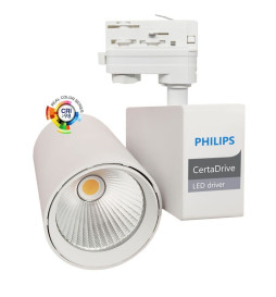 LED Tracklight 40W MADRID White PHILIPS Driver THREE-PHASE rails - CRI+98