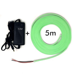 Pack striscia Neon Blu LED 6mm 12V + Alimentatore