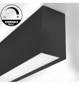 LED-Seinävalaisin - Lineaarinen - OULU MUSTA - 0.44m - 0.94m - 1.44m - 1.94m - IP54