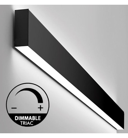 LED-Seinävalaisin - Lineaarinen - OULU MUSTA - 0.44m - 0.94m - 1.44m - 1.94m - IP54