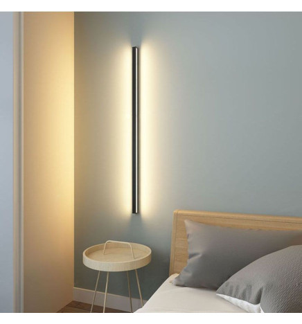 LED-Seinävalaisin - Lineaarinen - OULU MUSTA - 0.44m - 0.94m - 1.44m - 1.94m - IP54