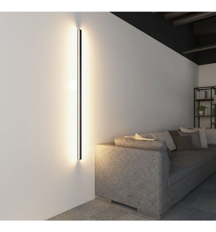 LED-Seinävalaisin - Lineaarinen - OULU MUSTA - 0.44m - 0.94m - 1.44m - 1.94m - IP54