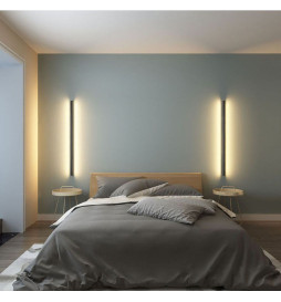 LED-Seinävalaisin - Lineaarinen - OULU MUSTA - 0.44m - 0.94m - 1.44m - 1.94m - IP54