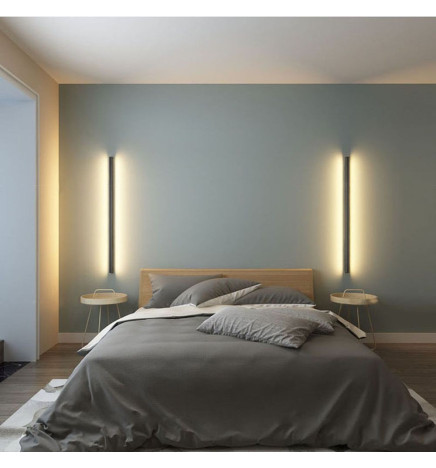 LED-Seinävalaisin - Lineaarinen - OULU MUSTA - 0.44m - 0.94m - 1.44m - 1.94m - IP54
