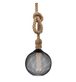 LED-pære - Moderne sort metal - 4W - E27 - G125 - Dæmpbar