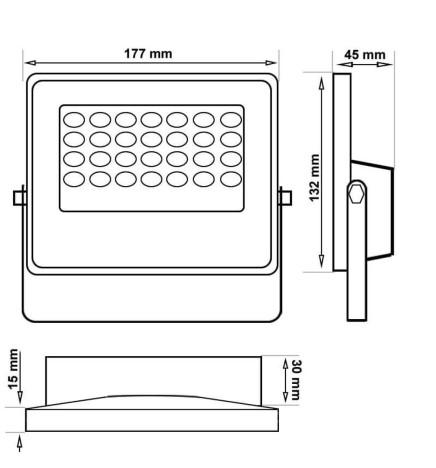100W SOLAR LED Outdoor Floodlight - AVANT LUMILEDS - 5700K