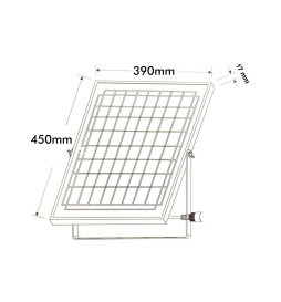 Solcelle-LED-lysstolpe - Villa - 300W  Chip LUMILEDS - Stål