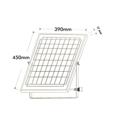 Solcelle-LED-lysstolpe - Villa - 300W  Chip LUMILEDS - Stål