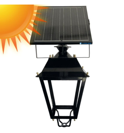 Solcelle-LED-lysstolpe - Villa - 300W  Chip LUMILEDS - Stål