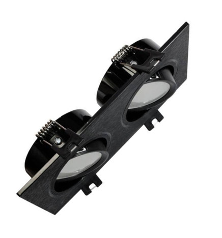 White Ring Frame - DOUBLE - adjustable for GU10