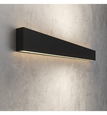 LED-Seinävalaisin - Lineaarinen - OULU MUSTA - 0.44m - 0.94m - 1.44m - 1.94m - IP54