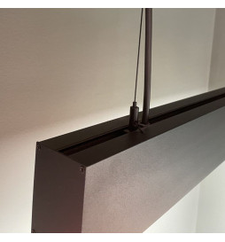 Lineær lampe LED RGB+WITE  - vedhæng - MÜNCHEN SLIM SORT - 0,5m - 1m - 1,5m - 2m - IP54
