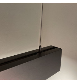Lineær lampe LED RGB+WITE  - vedhæng - MÜNCHEN SLIM SORT - 0,5m - 1m - 1,5m - 2m - IP54
