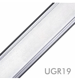 LED 56W Lineær - 2 meter - Svart - Strimmellys + POSTDAM Hengelampe - UGR17