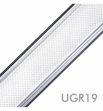LED 72W Linear - 2 meters - Black - Strip Light + POSTDAM Pendant - UGR17