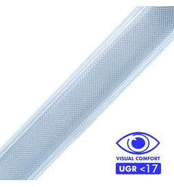LED 56W Linear - 2 Meter - Schwarz - Lichtleiste + POSTDAM Hängelampe - UGR17