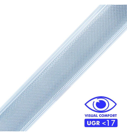 LED 72W Linear - 2 meters - Black - Strip Light + POSTDAM Pendant - UGR17
