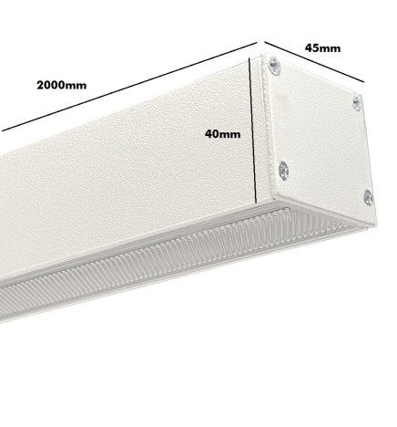 LED 72W Linear - 2 meters - Black - Strip Light + POSTDAM Pendant - UGR17