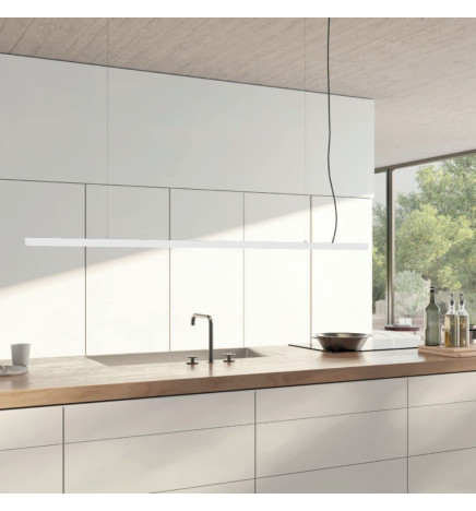LED 56W Lineær - 2 meter - Svart - Strimmellys + POSTDAM Hengelampe - UGR17