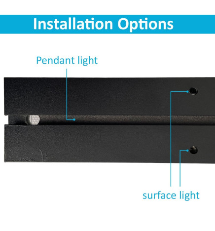 LED 72W Linear - 2 meters - Black - Strip Light + POSTDAM Pendant - UGR17