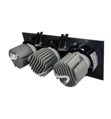 LED Downlight - 45W - Justerbar -   SORT -  Tredobbelt - CRI+92 - UGR13