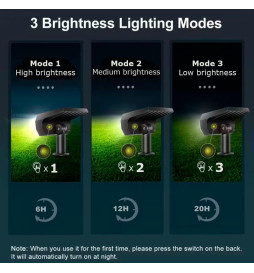 Grüne Solar-Gartenleuchte LED - IP65 -  4000K
