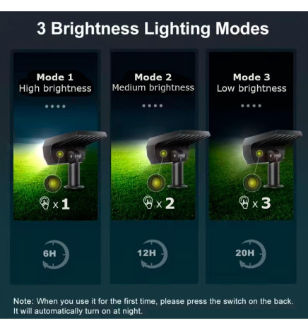 Grüne Solar-Gartenleuchte LED - IP65 -  4000K